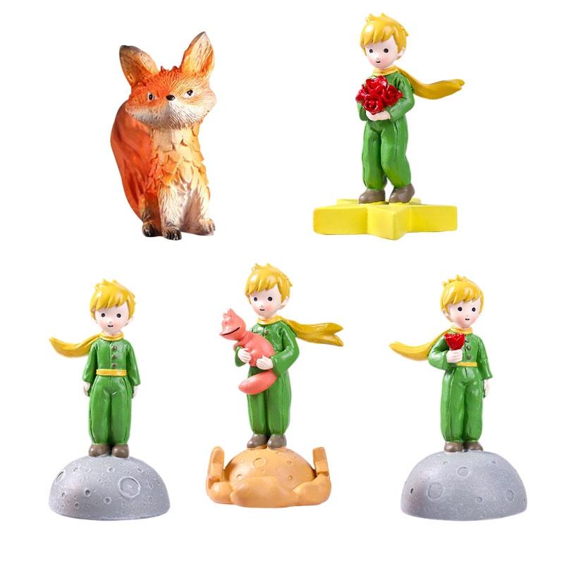 Top Quality Resin Crafts Little Prince Fox Cake Baking Eternal Flower Mini Ornaments Wholesale