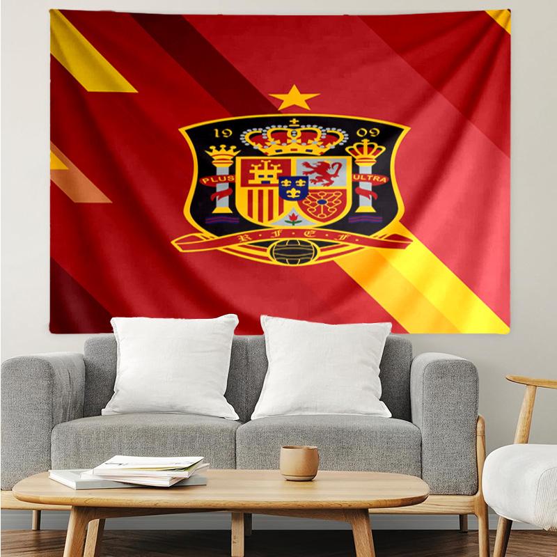 Spain's Royal Emblem Printed Printed Tapestry, for Bedroom,Livingroom, dormitory, Large Wall Decor, Fabric Decor Fan Birthday Gifts