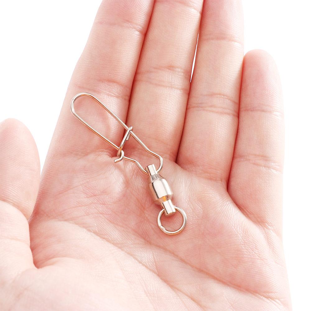 Accessories Corrosion Resistant Interlock Snap Fishing Line Connector Ball Bearing Fishing Swivels