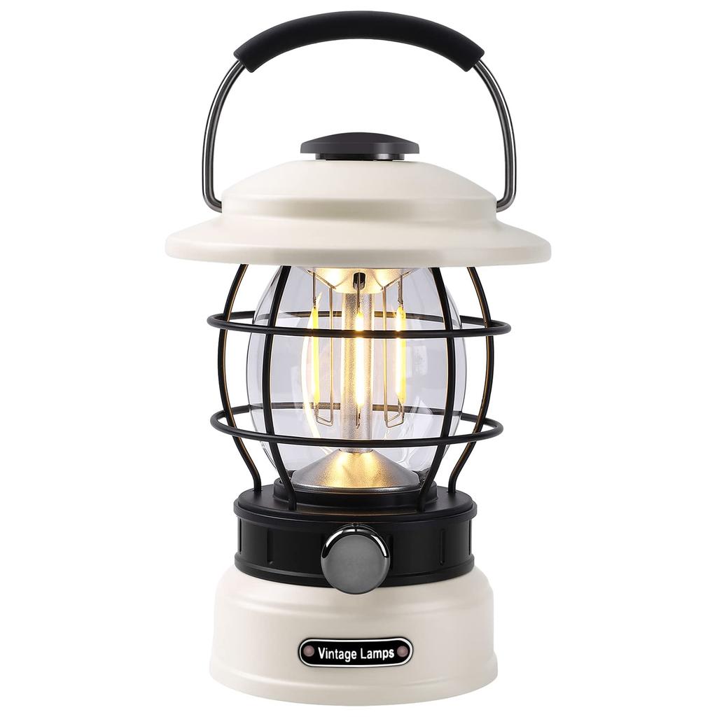 Светодиодный фонарь Litake, перезаряжаемый, ретро-светодиодный фонарь, плавная регулировка яркости, 3 цвета, переключение, 5200 мАч, 600 лм, 120 часов, свет для кемпинга, предотвращение стихийных бедствий