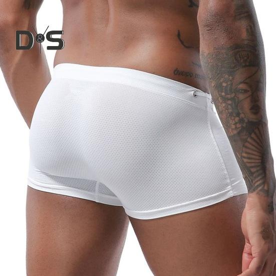 Летние мужские шорты для плавания с низкой посадкой, однотонные пляжные обтягивающие плавки с завязкой на талии, купальник, спортивные шорты для серфинга, плавки