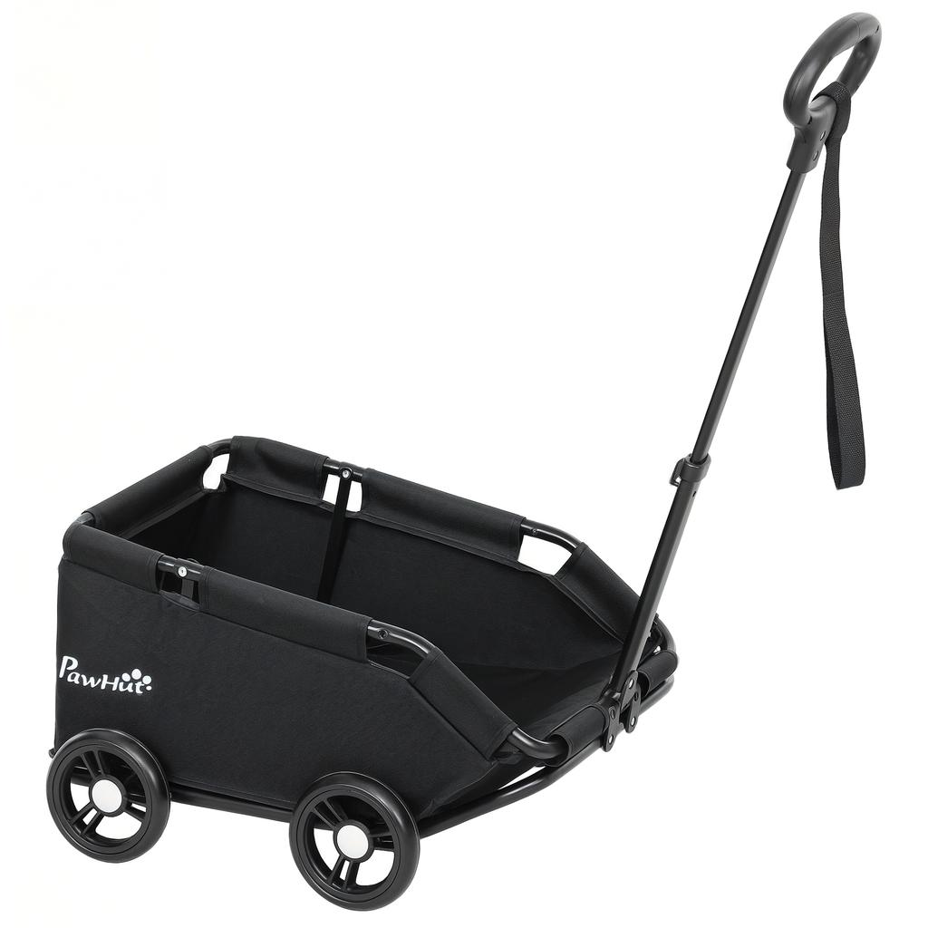 Pet Wagon Cart, Dog Stroller for Small Dogs and Cats with 4 Wheels, Safety Straps, Storage Bag, Mat