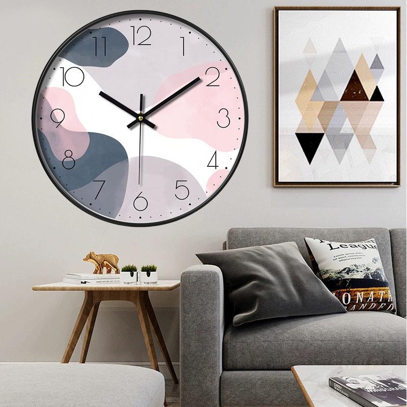 Простые роскошные креативные современные настенные часы с подсветкой для дома, гостиной, модного украшения, простой художественной атмосферы для спальни