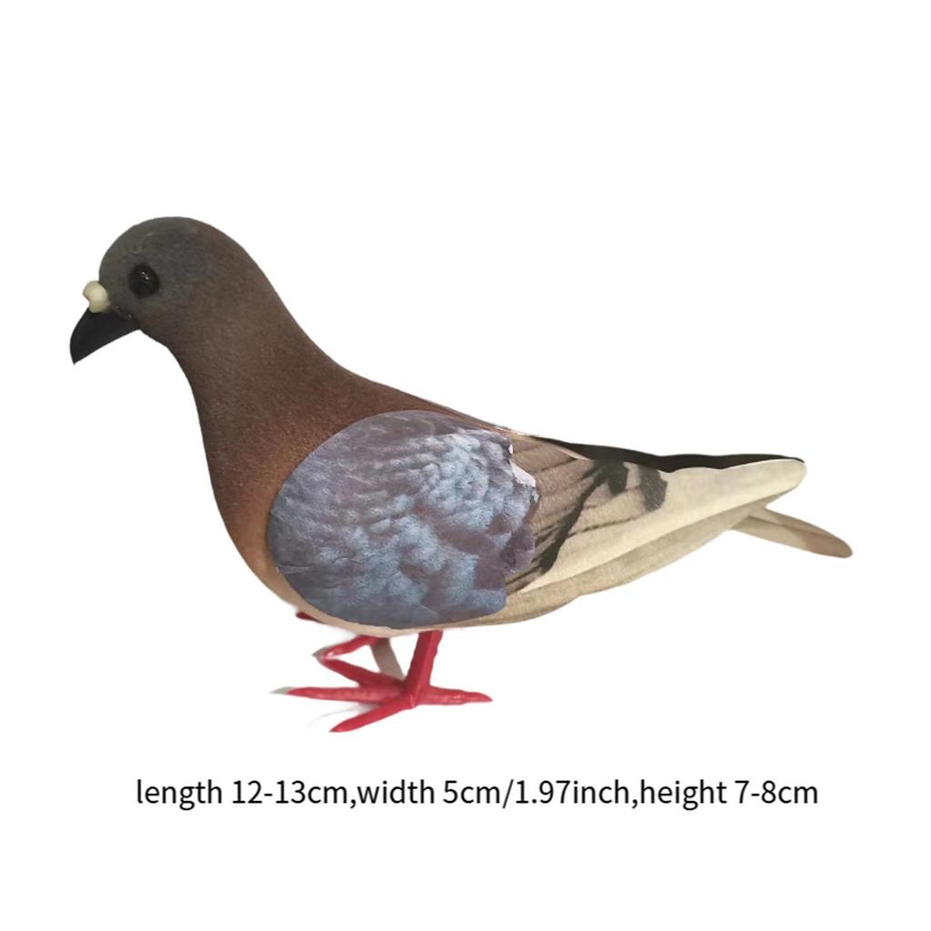 Realistic Pigeon Statue Artificial Bird Figurine Miniature Imitation Dove for Indoor Wedding Shelf Decor