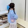 Kids Girl Butterfly Bow Sequin Mini Shoulder Bag With Breathable Pu Material For Daily Use