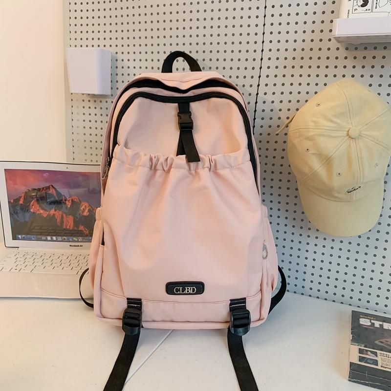 Студенческий школьный рюкзак, однотонный рюкзак большой емкости, рюкзак для старшей средней школы на открытом воздухе