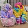 250g/Roll Soft DIY Sweater Scarf Blanket Dyed 4-Strand Yarns Polyester Hand Knitting Yarn