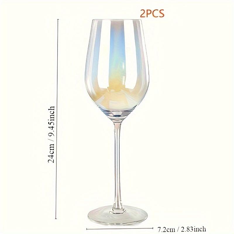 2 шт., очки, стеклянная чашка, бокалы для вина, скандинавский стиль, хрустальное стекло, u-образный графин, бытовой Радужный графин для вина, кухонные принадлежности