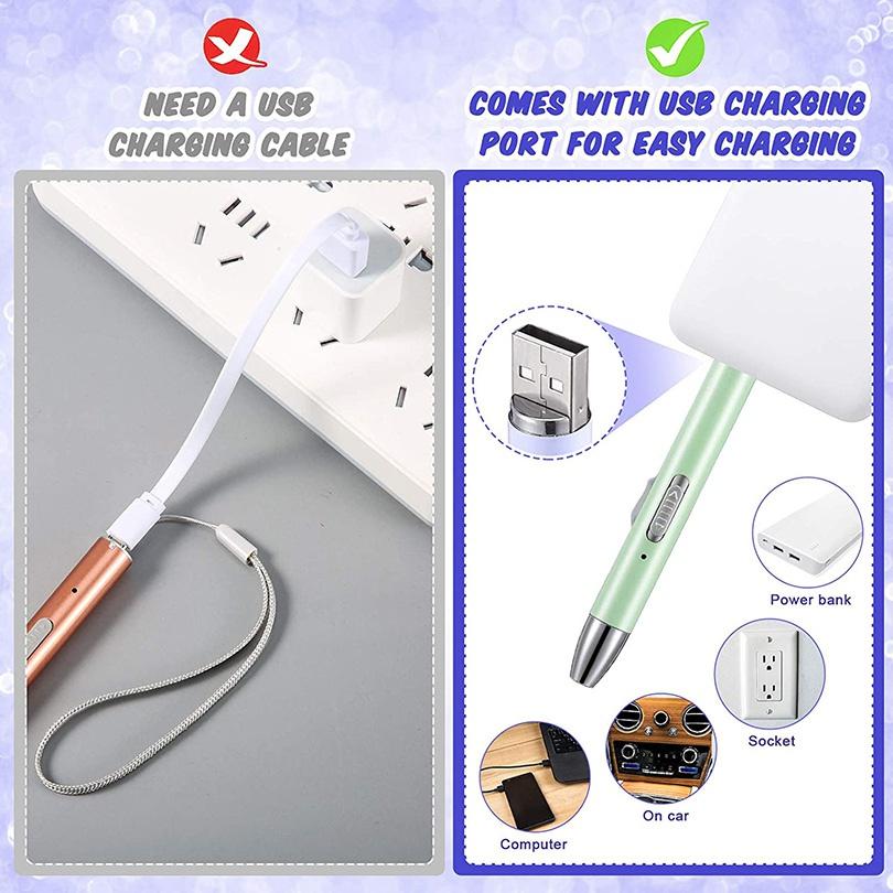 USB Rechargeable Lighting Point Drill Pen for 5D Diamond Painting DIY Tools Pen Diamond Embroidery