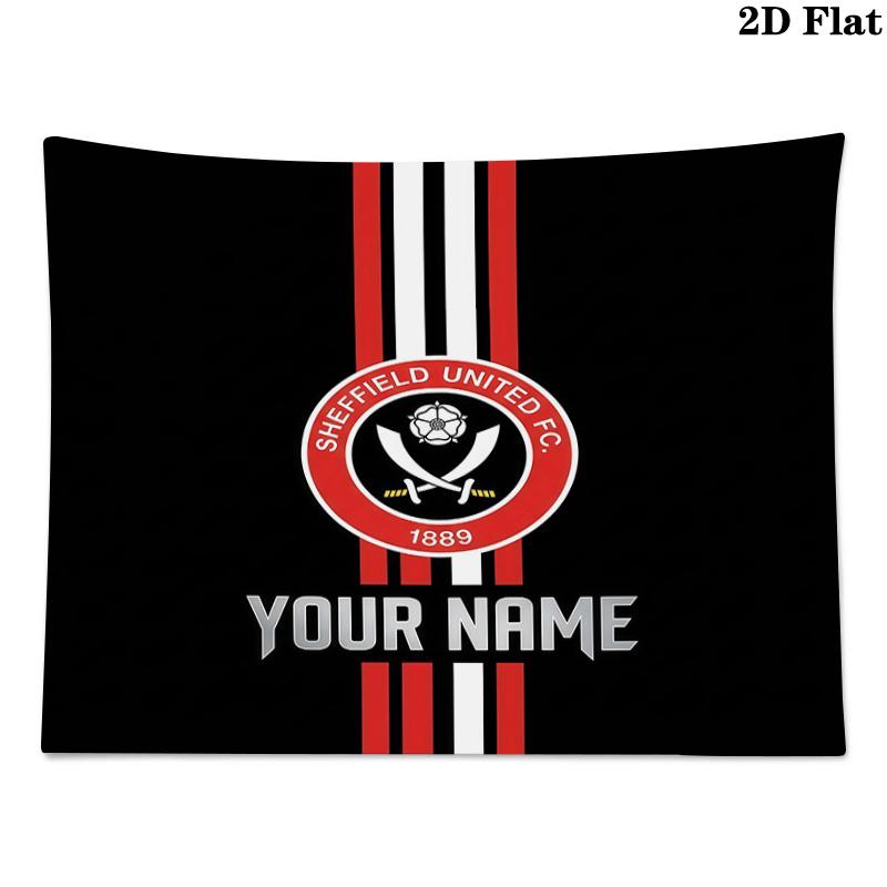 Custom Name Sheffield UnitedPrinted Tapestry – Wall Hanging for Bedrooms, Dorms, and Home Decor