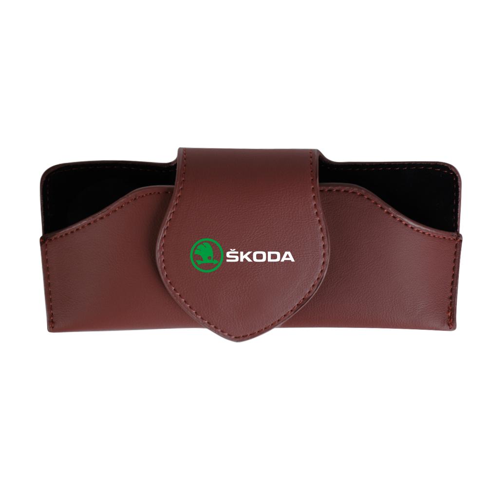 Car Glasses Frame Sun Visor Sunglasses Storage Fastener Holder For Skoda S Octavia 2 3 Fabia A7 Rapid Superb Kamiq Kodiaq VII