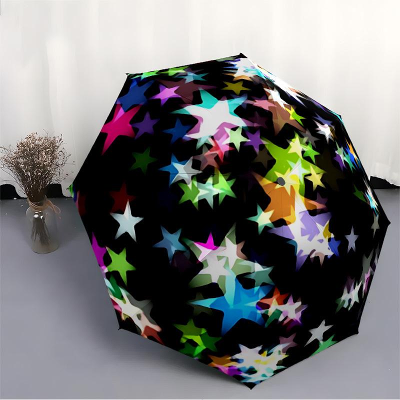 1pc Star Sphere Automatic Umbrella - 8-Rib Durable Frame, Portable Fashion Accessory & Holiday Gift yy251117174