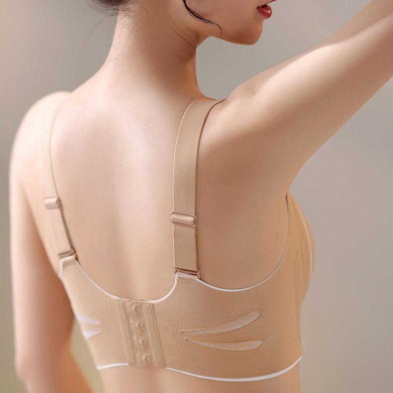 Нежное нижнее белье для женщин, сексуальное, без косточек, пуш-ап бюстгальтер с поддержкой против провисания, регулируемый собирающий бюстгальтер