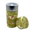Noguchi Kumataro Tea Garden Tea Large Capacity with Washi Paper and Inner Shikisai Made in Stylish Caddy, 200g, Lid, Green, Japan,