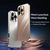 INS Fashion Heart Phone Case For iPhone 17 16 15 14 13 12 Pro Max Plus Electroplated Metal Shockproof Bumper Case Glass Back