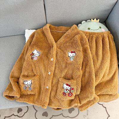 Женский зимний кардиган-пижама большого размера Bao Xi, универсальная одежда для дома и улицы, вариант с длинным ворсом