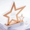 Индивидуальный хрустальный кубок с пентаграммой, Ежегодное собрание, Отличный сотрудник, Декорация для дома, Почетная медаль из сплава, 1 шт.