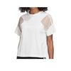adidas Женская спортивная футболка с коротким рукавом Originals Trefoil из сетки, топ, белый FU3851