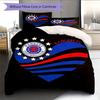 Rangers Pattern Bedding Home Decoration Birthday Gift ( 1 duvet cover + 2 pillowcase, without core),fan merchandise.