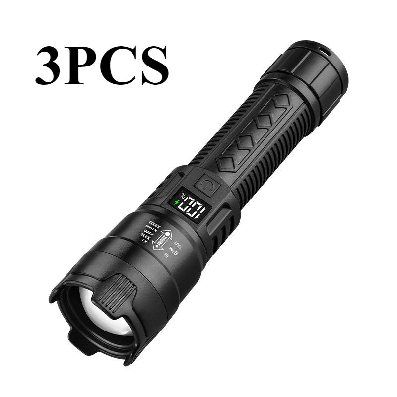 Сверхъяркий перезаряжаемый светодиодный фонарик с регулируемым фокусным расстоянием и легким дизайном, подходит для активного отдыха, кемпинга, рыбалки, пеших прогулок, исследований