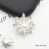Rhinestones 10PCS/Set Alloy Crystal DIY Jewelry Accessories Buttons Popular Diamante Flower High Quality Pearl
