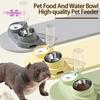2-in-1 Pet Feeder - Dog Cat Automatic Water Dispenser with Removable Stainless Steel Bowls, Pet Supplies