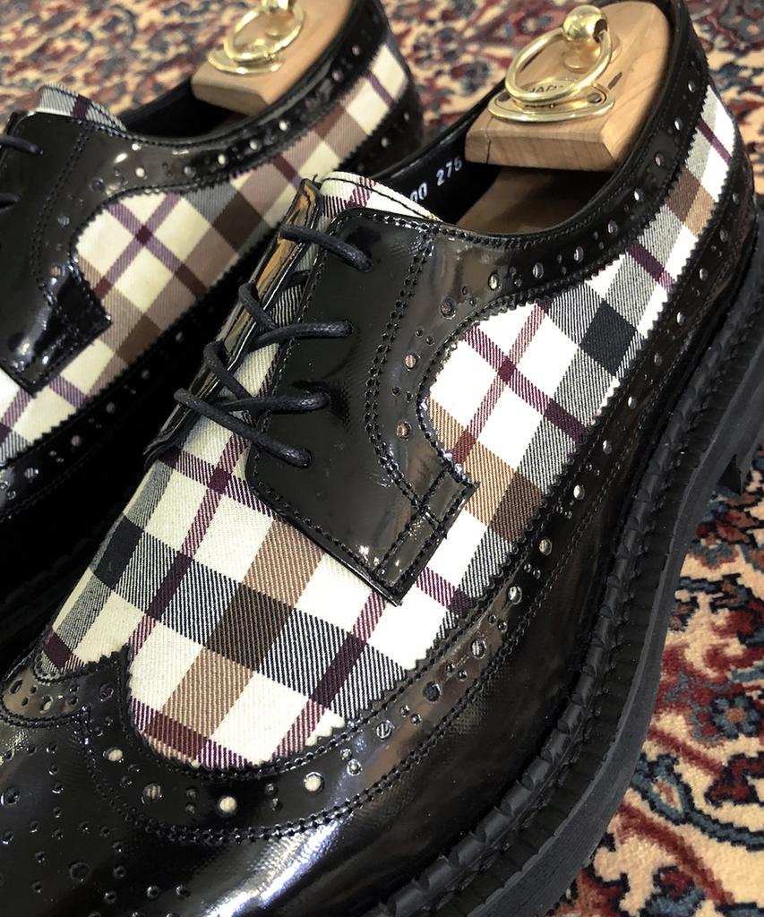 Joenshoe Heymarken Classic Check Wingtip Work Boots Black