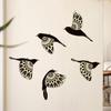5 Pcs Flying Bird Wall Art Decor Rustic Wooden Birds Wall Decoration
