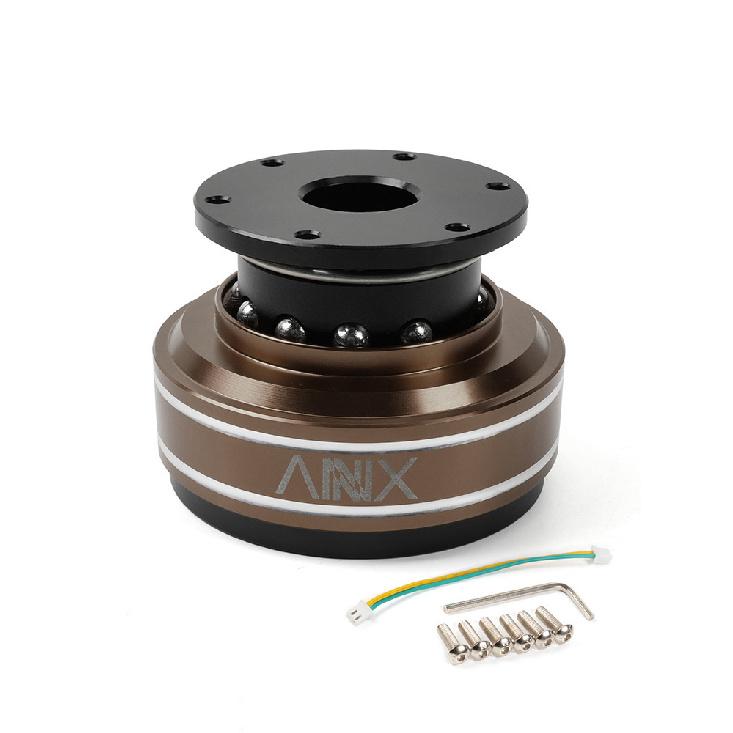 70mm CNC Aluminum Alloy Quick Release Steering Wheel Kit Compatible with M8 Force Feedback Base for Sim Racing