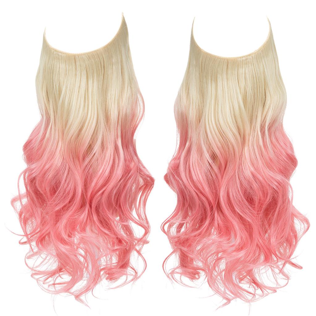 Wigs Have A Large Amount Of Hair, U-Shaped Hair Extensions, Women'S Fishing Line Wigs, Invisible Natural Long Curly Hair
