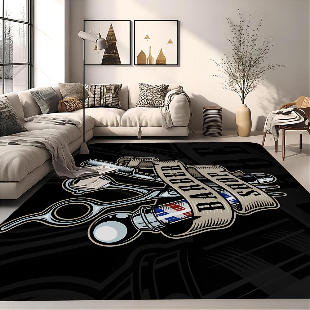 Barber shop retro Floor Mat Bathroom Mat Kids Room Bedroom Decoration Balcony Anti-Slip Doormat Living Room Welcome Rug