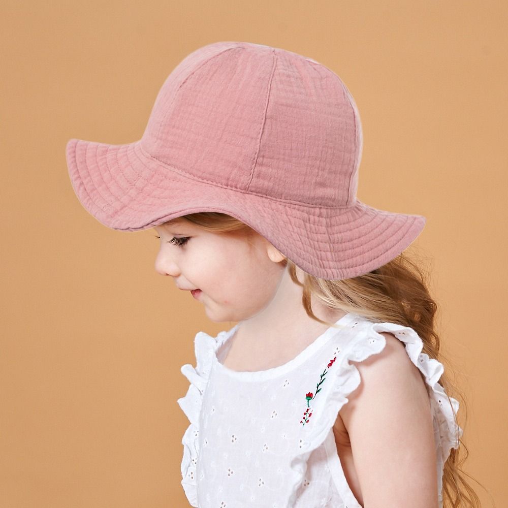 Boys Girls Cute Cartoon Baby Sun Cap Kids Bucket Hat Beach Hat Panama Cap