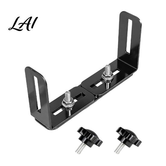Adjustable Ham Radio Stand Universal CB Mount Bracket 6-10 Inch Heavy Duty Durable Black Metal Mounting Kit Vehicle Device Holder Slide for Scanner