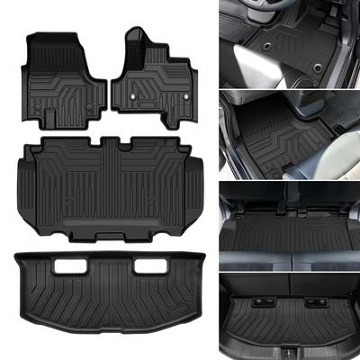 Jiooy Honda New JF5 JF6 JOY Коврик для пола Второй коврик Багажный лоток Комплект Коврик для багажника JF5 JF6 NBOX JOY Автомобильный коврик 3D 3D Коврик N Box Joy Багажный лоток JF5 JF6 TPE