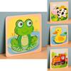Wooden Toddler 3d Puzzle With Animal Matching And Interlocking Blocks For Early Education