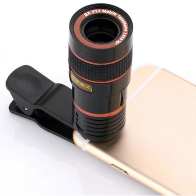 Объектив Универсальный Крепление 8x Zoom Телефон Камера Телеобъектив Монокуляр Телескоп Телефон Универсальный Оптический Телескоп Объектив Для iPhone