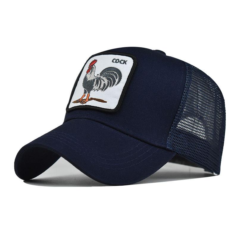 Весенняя новая сетчатая кепка с вышивкой животных для мужчин и женщин бейсболка с изображением животных в стиле хип-хоп