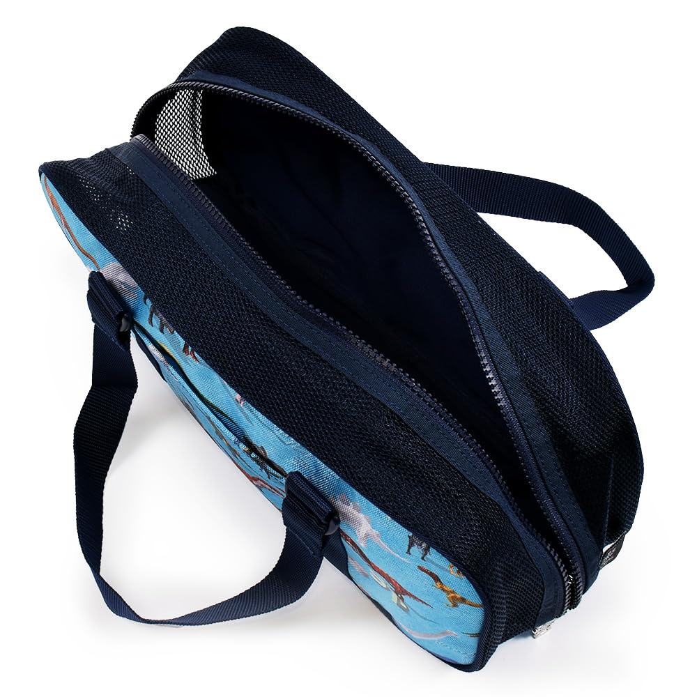 КРАСОЧНАЯ КОНФЕТНАЯ СТИЛЬНАЯ Краска Вода Симпатичная сетчатая сумка для художественных принадлежностей на плечевом ремне Dinosaur World NM901100 Сумка, отталкивающая, легкая, сумка для мальчиков, в комплекте,