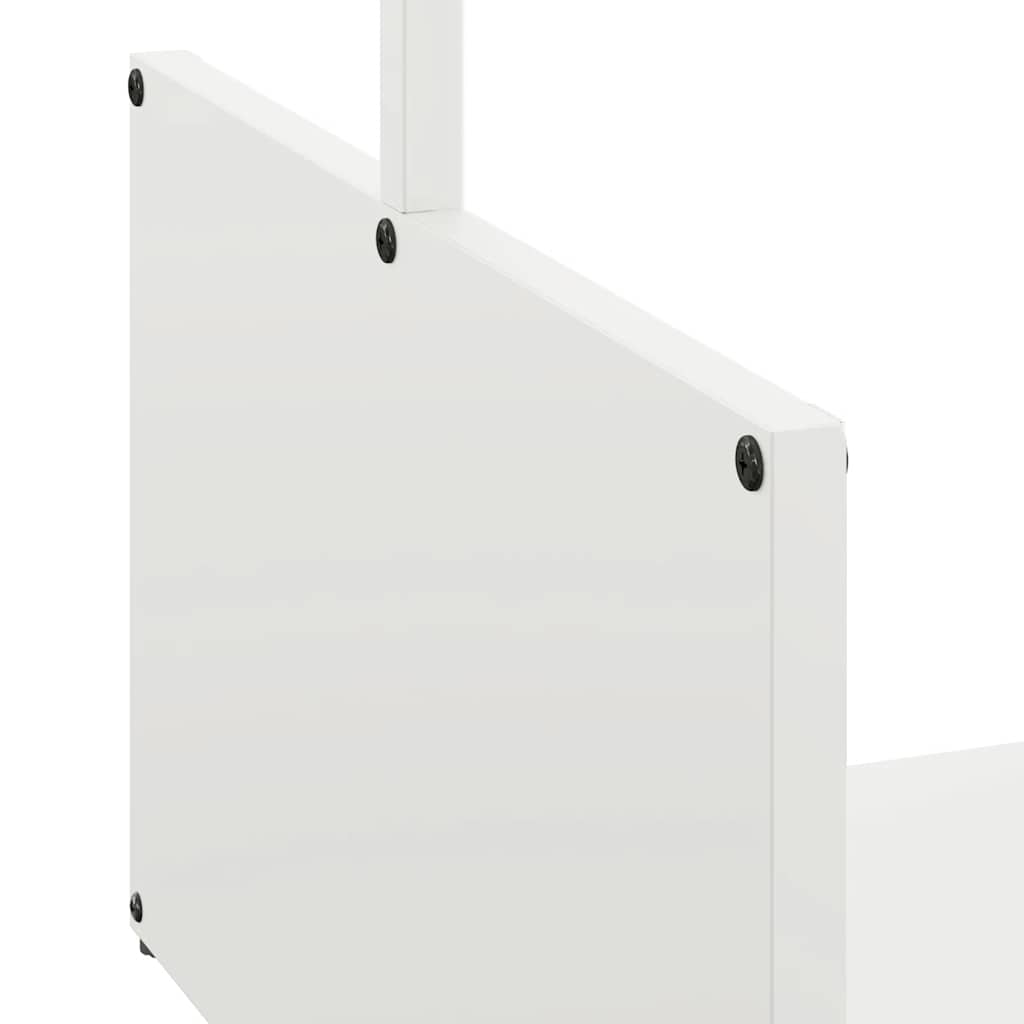 Firewood Rack White 40x40x40 cm Cold Rolled Steel