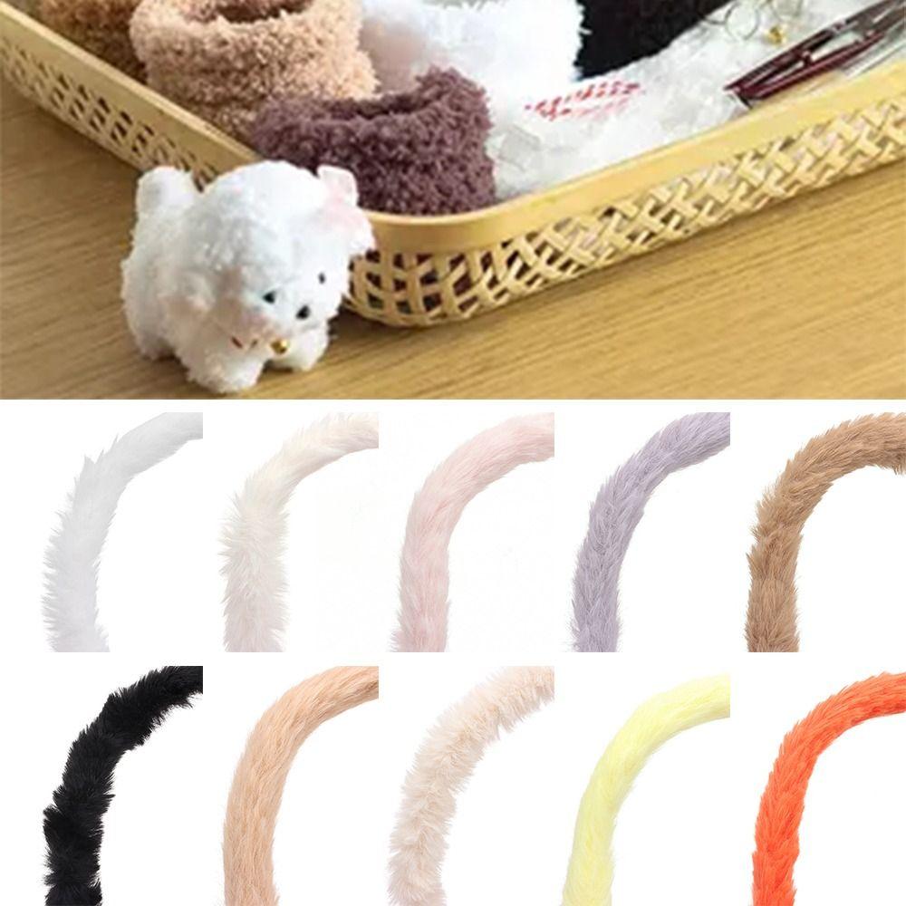 Плюшевая кроличья шерсть, скручивающаяся палочка, полоска, пушистая отделка, скручивающаяся палочка, искусственный мех, лента, сценический костюм, сделай сам, скручивающаяся палочка