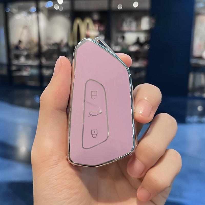 Чехол для ключей из ТПУ, чехол для брелока, аксессуары для ключей для Volkswagen Golf 8 Tuang X MK8 GTI MK8 ID 4 ID 6 ID 3 TALAGON TERAMONT