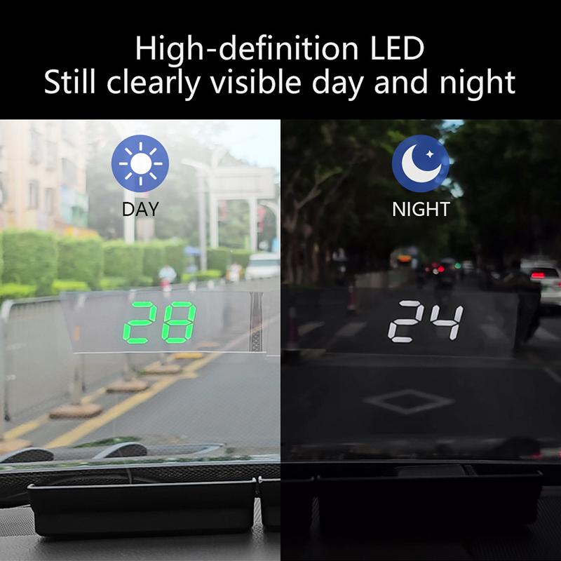 Автомобильный цифровой спидометр Head Up Display Транспортные средства Датчик скорости Hud Проектор на лобовое стекло для грузовиков GPS Помощь вождению Инструмент