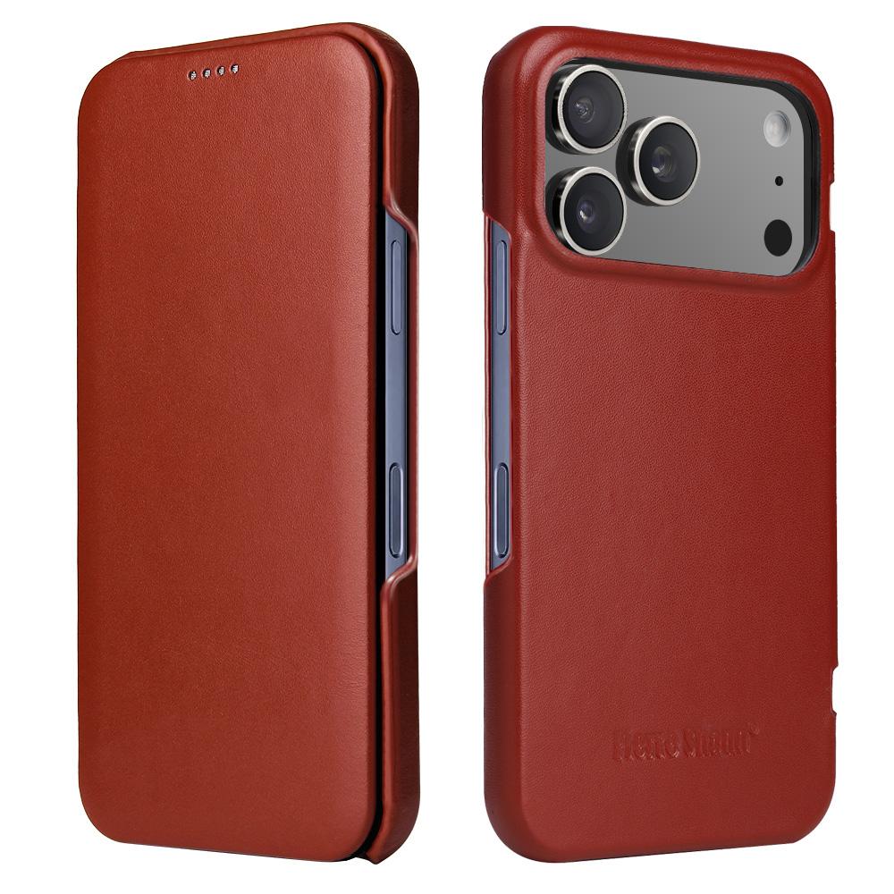 Оригинальный кожаный чехол для телефона из коровьей кожи для iPhone 17 Pro Max 17e Air 16 Plus 16E 15 14 13 12 Mini Магнитный чехол с поддержкой беспроводной зарядки