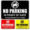 "No Parking In Front of Gate" Metal Sign,Ideal Notice for Outdoor Use,Warning Sign, Outdoor Sign, Farmhouse Decor, Outdoor Decor