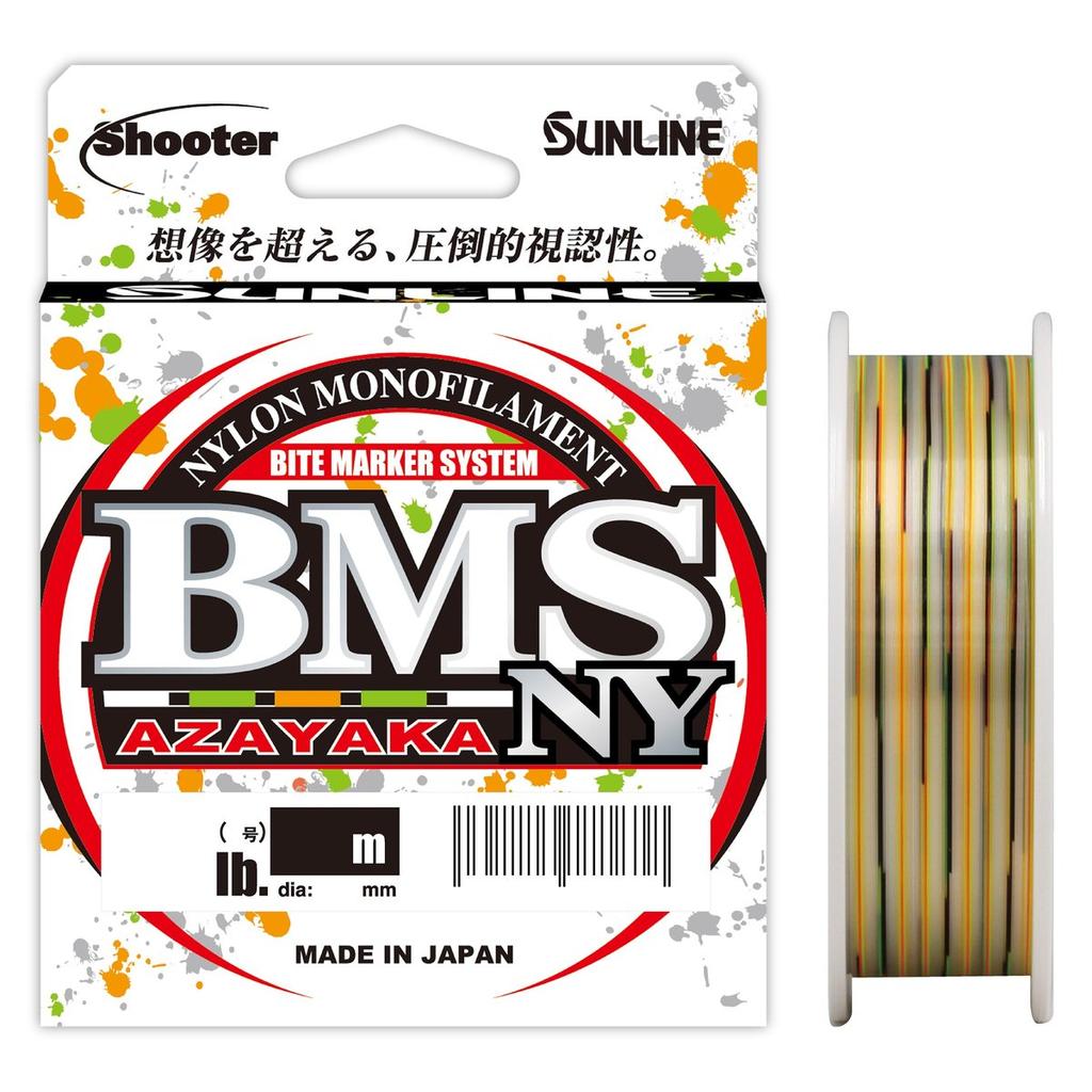 SUNLINE Shooter BMS AZAYAKA NY 12lb 80m High-Visibility Nylon Fishing Line Silk White with Marking