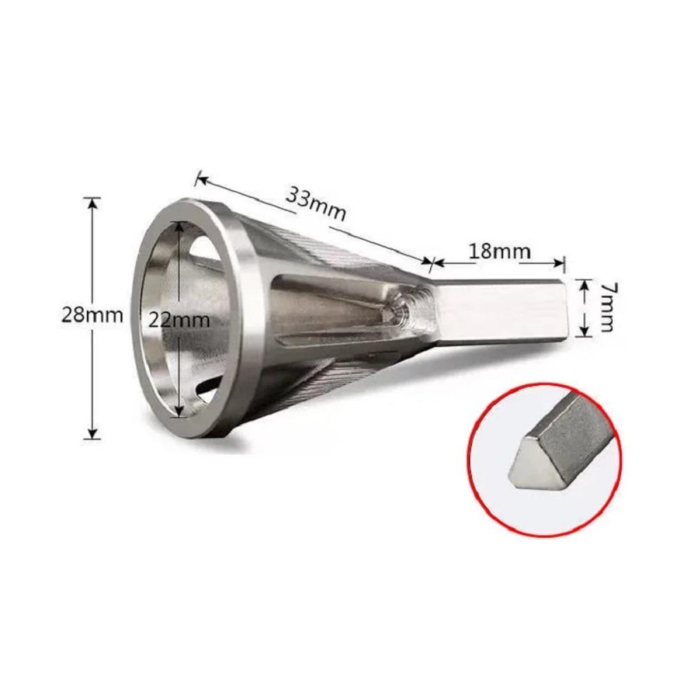 High-Speed Steel Deburring And Chamfering Tools Stainless Steel Drilling Triangle Shanks Hexagonal Threaded Edges Power Drill