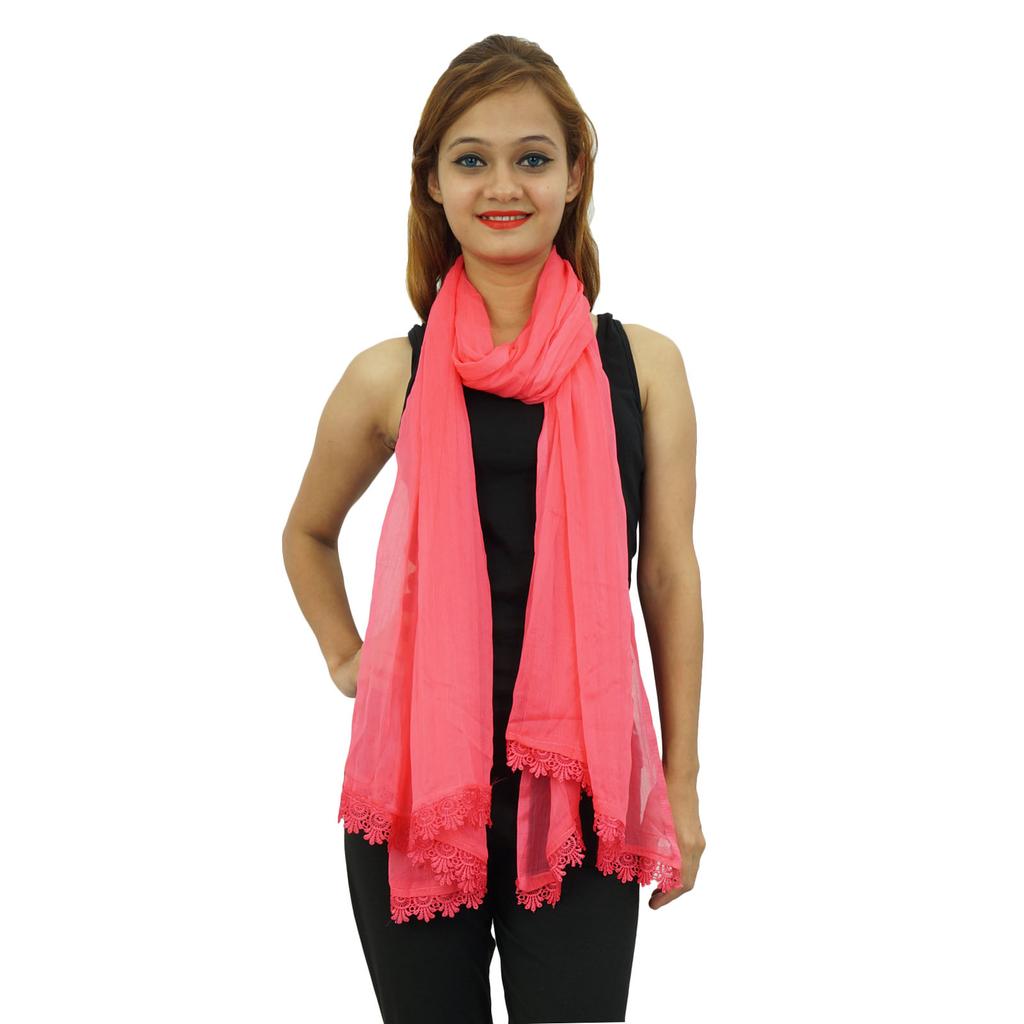 Женские шарфы из шифоновой смеси Dupatta Chunni, индийские шарфы с длинными кисточками