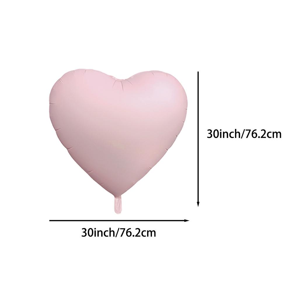 3-Pack 30inch Heart-Shaped Aluminum Foil Balloons, Matte Pink Heart Balloons, Party Balloons, Suitable for Valentine's Day, Birthday Parti