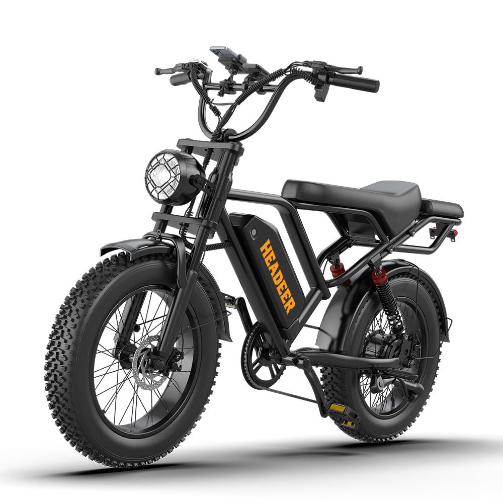 HEADEER BK20 Adult E-Bike 48V20AH Battery 750W Motor Electric Bicycle 150KG Load 80KM Range 20 Inch Fat Tires Off-Road E-Mountain Bike