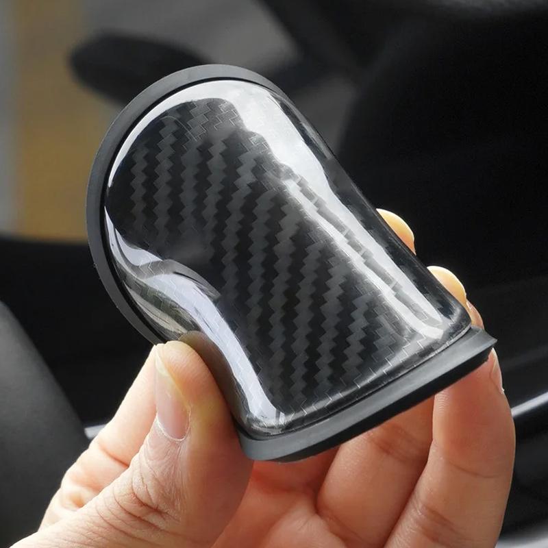 HFYJW1 2pcs Carbon fiber Car Coasters Non-Slip Pad Water Cup Drink Mat For Fiat Abarth 500 500L 500X 500C Safety Belt